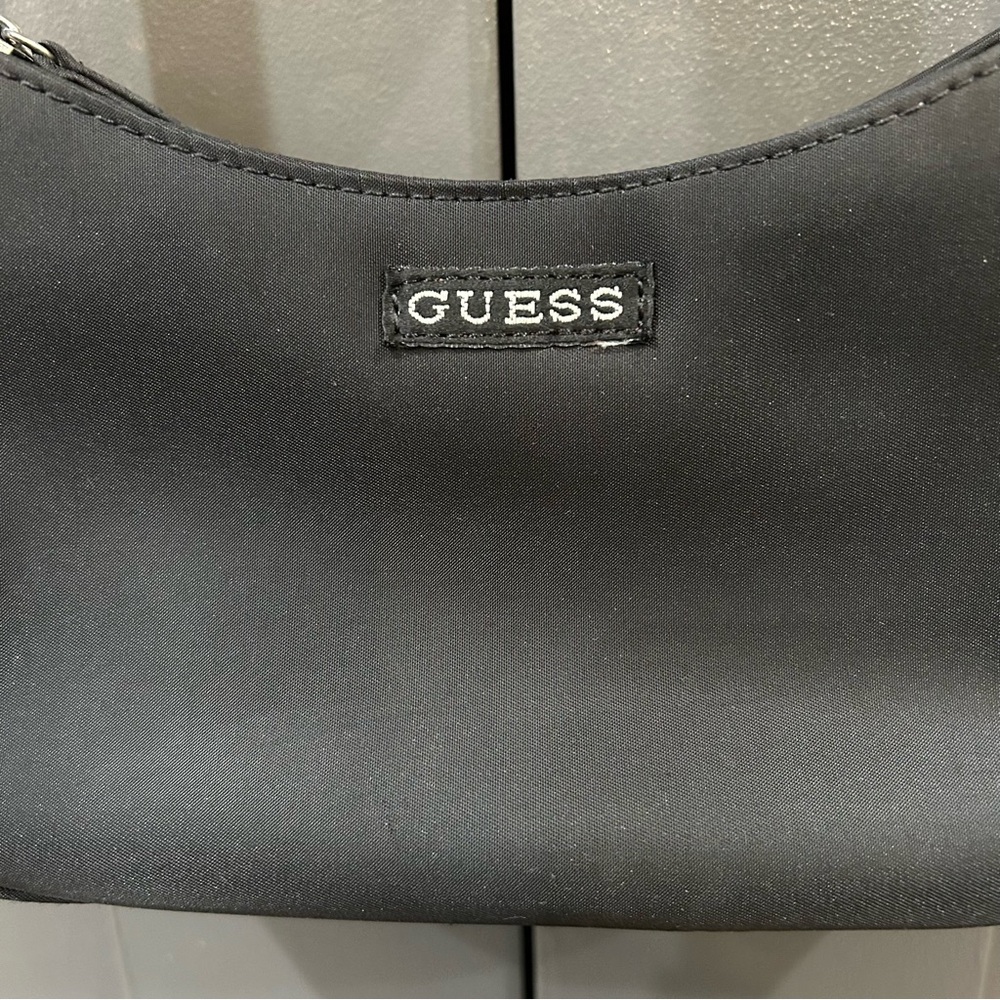 Vintage GUESS Y2K 90s Black Nylon Shoulder Bag EUC - Picture 2 of 10
